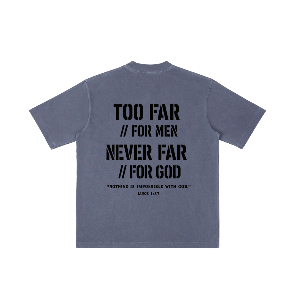 4GVIN ( Too Far ) Wash Drop Shoulder T-shirt