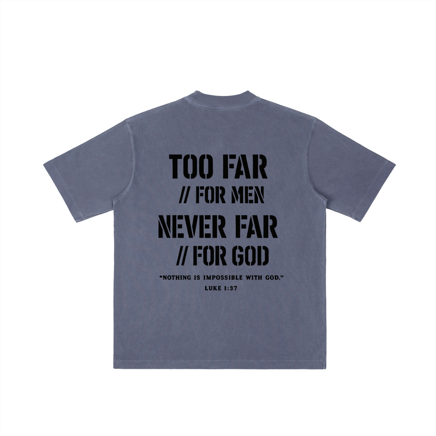 4GVIN ( Too Far ) Wash Drop Shoulder T-shirt
