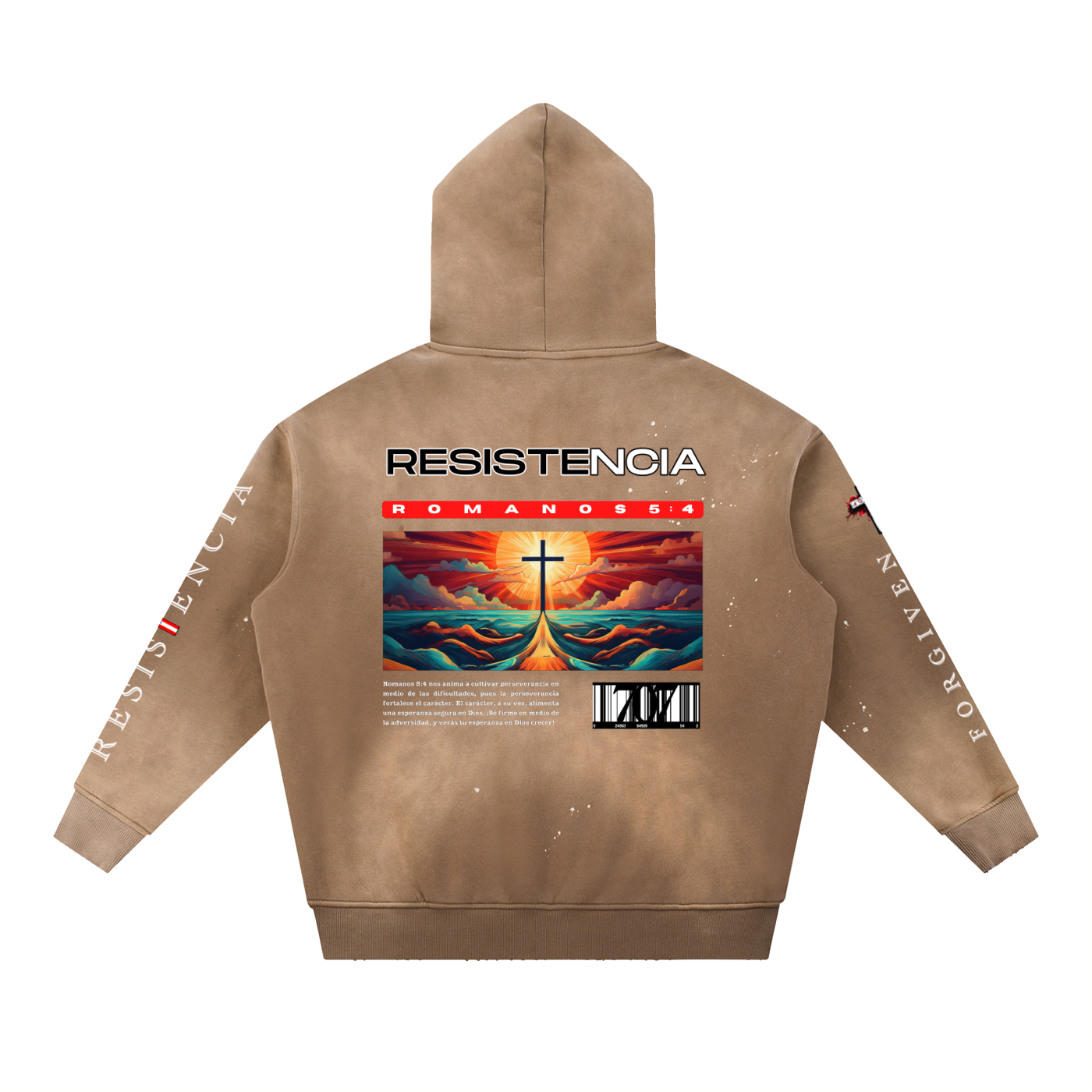 Vintage Washed Frayed Fleece Hoodie