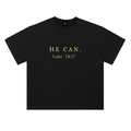 4GVIN ( He Can )  Drop Shoulder Cotton T-Shirt