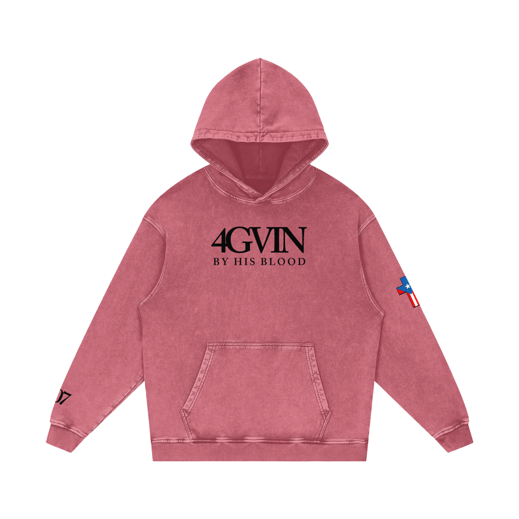 Snow Washed Loose Cotton Hoodie