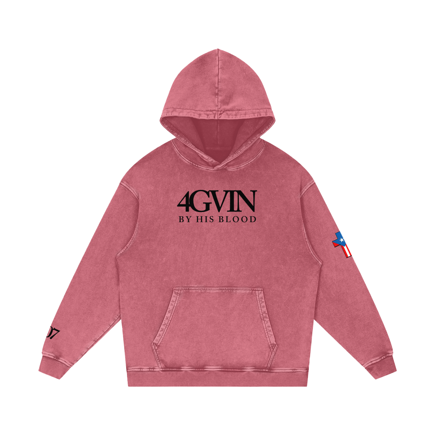 Snow Washed Loose Cotton Hoodie
