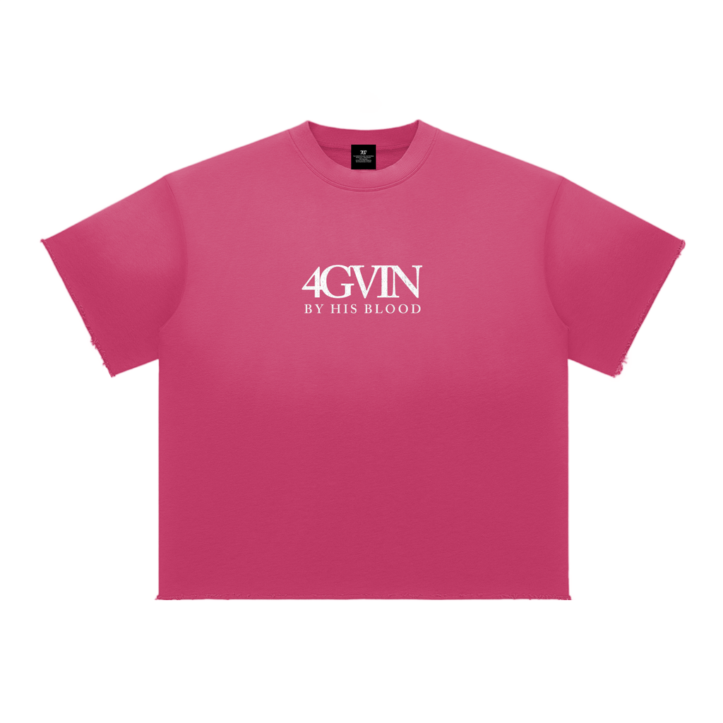 4GVIN ( 5 Panes ) Fade Raw Edge T-Shirt