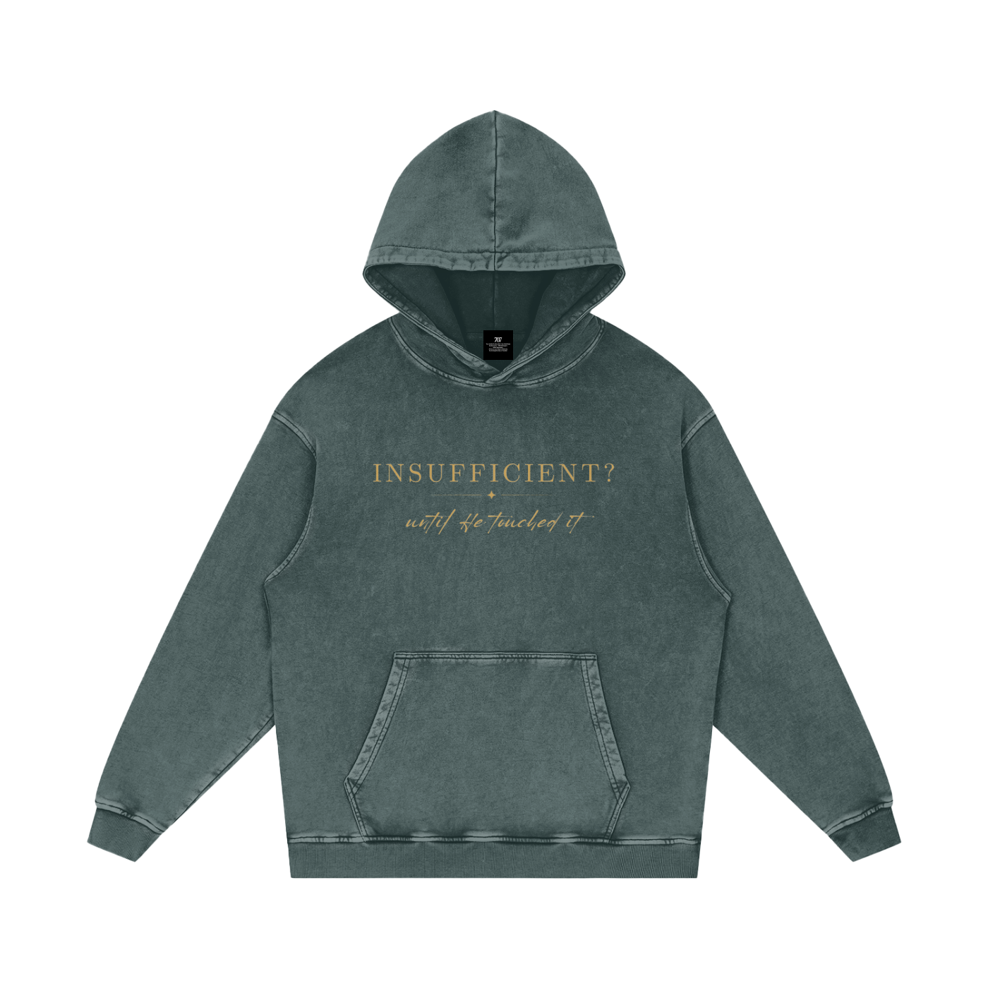 4GVIN ( 5 Panes ) Snow Washed Loose Cotton Hoodie