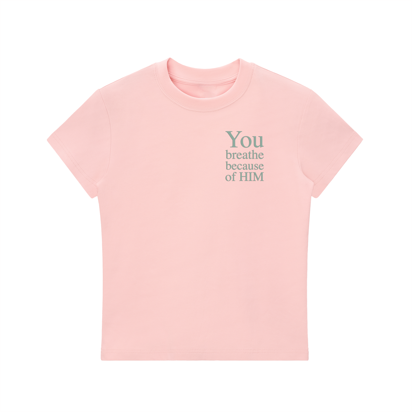 4GVIN "Breath of Life" Girls Essential Bodycon Crewneck T-Shirt