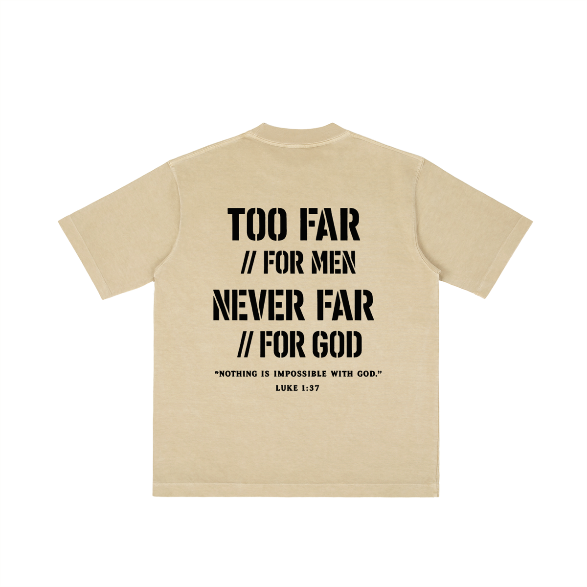 4GVIN ( Too Far ) Wash Drop Shoulder T-shirt