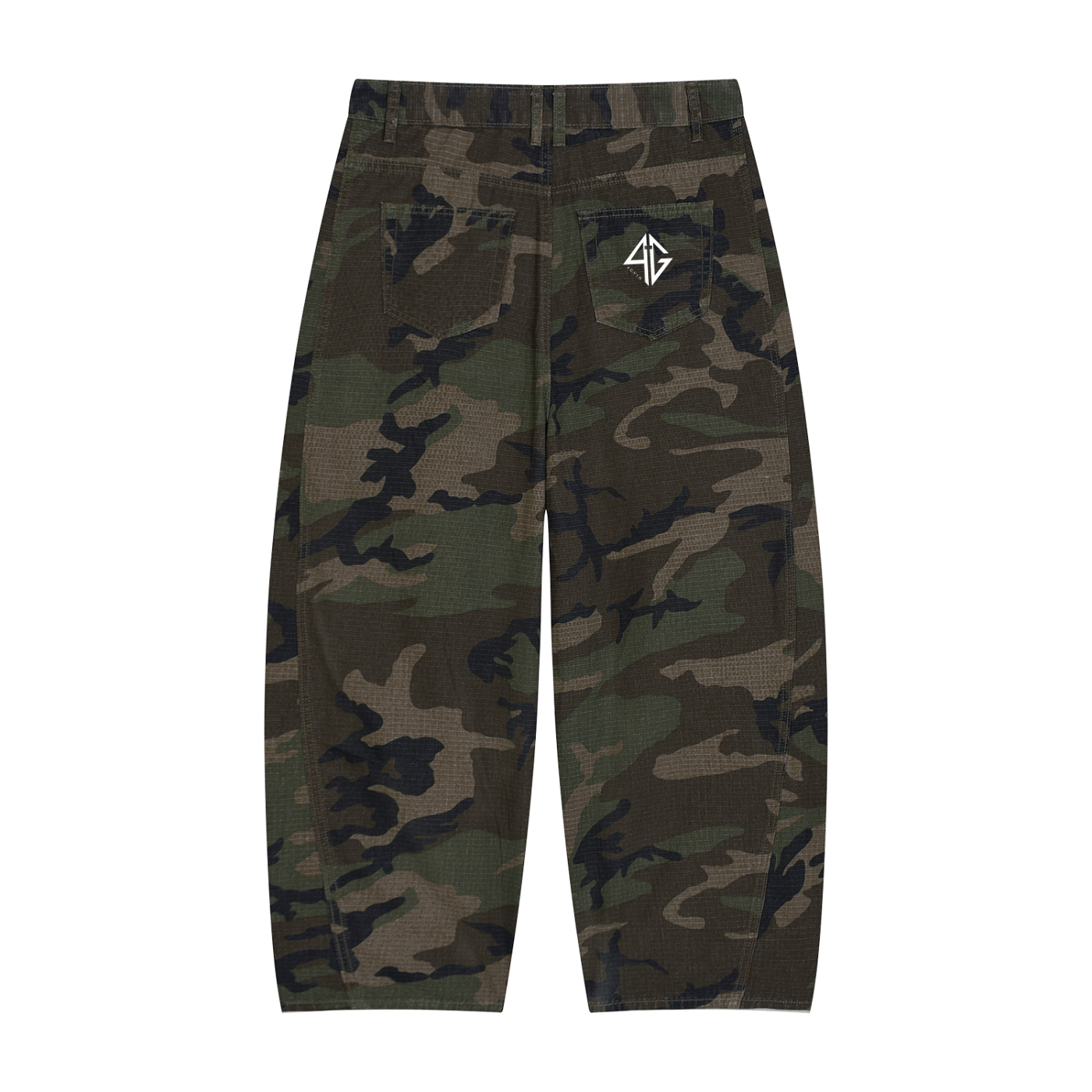 4GVIN Men’s Camo Barrel Leg Pants