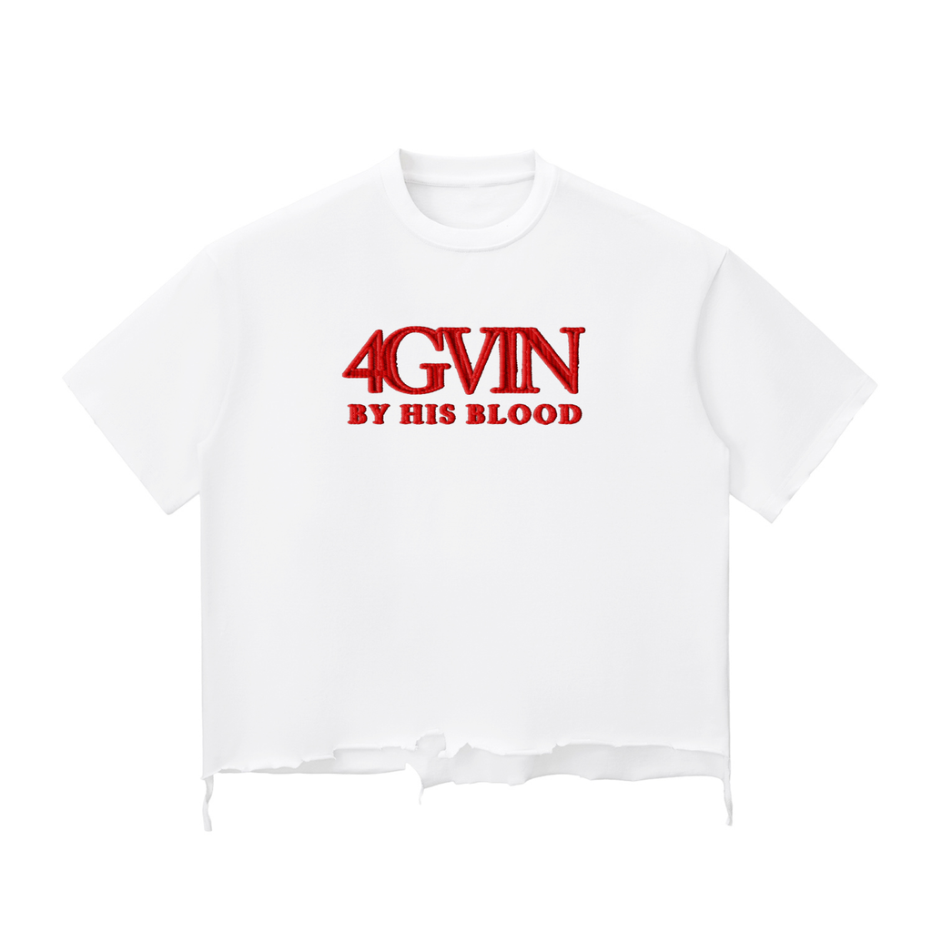 4GVIN - By His Blood" Distressed Vintage Tee