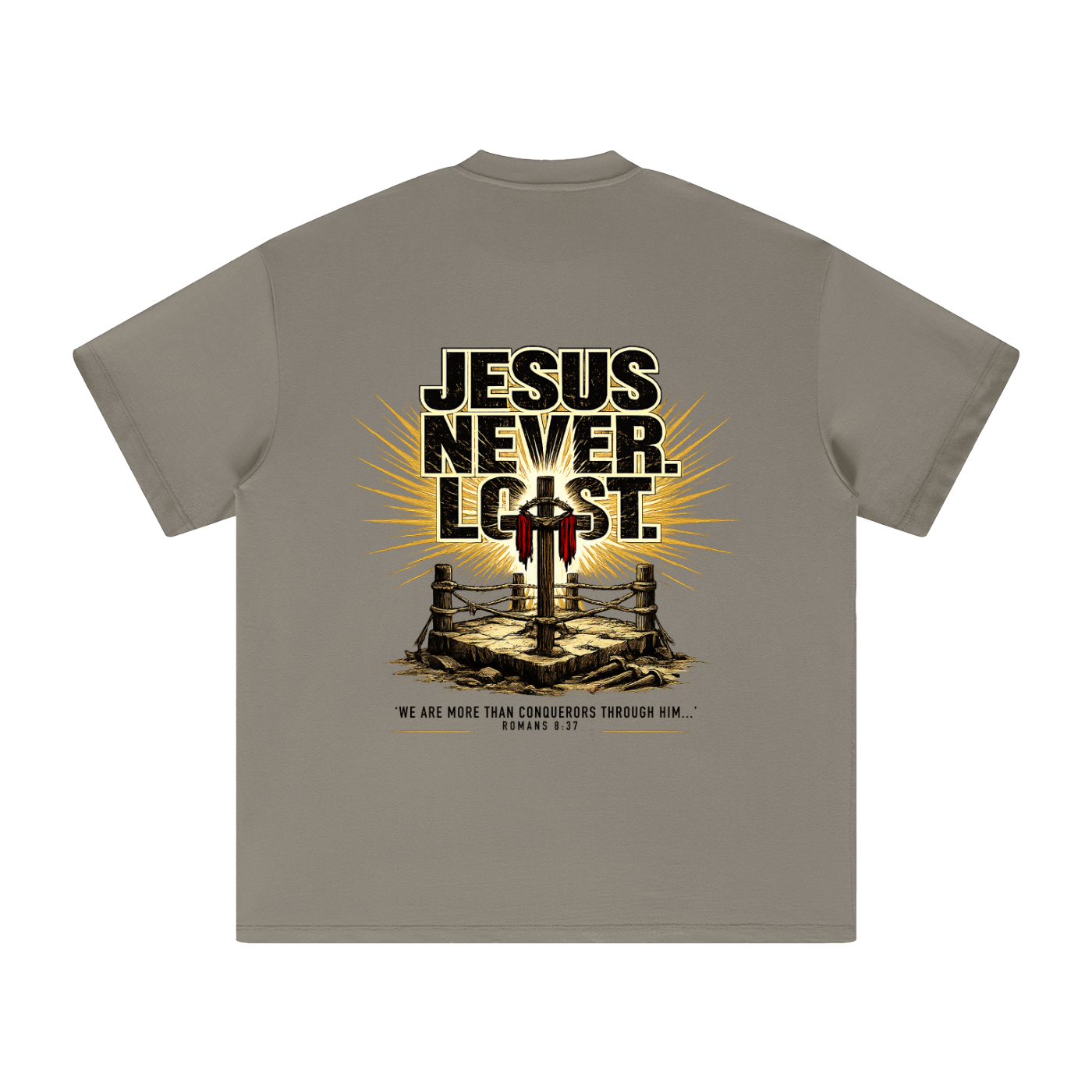 4GVIN ( Jesus Never )  Earth Tone T-Shirt