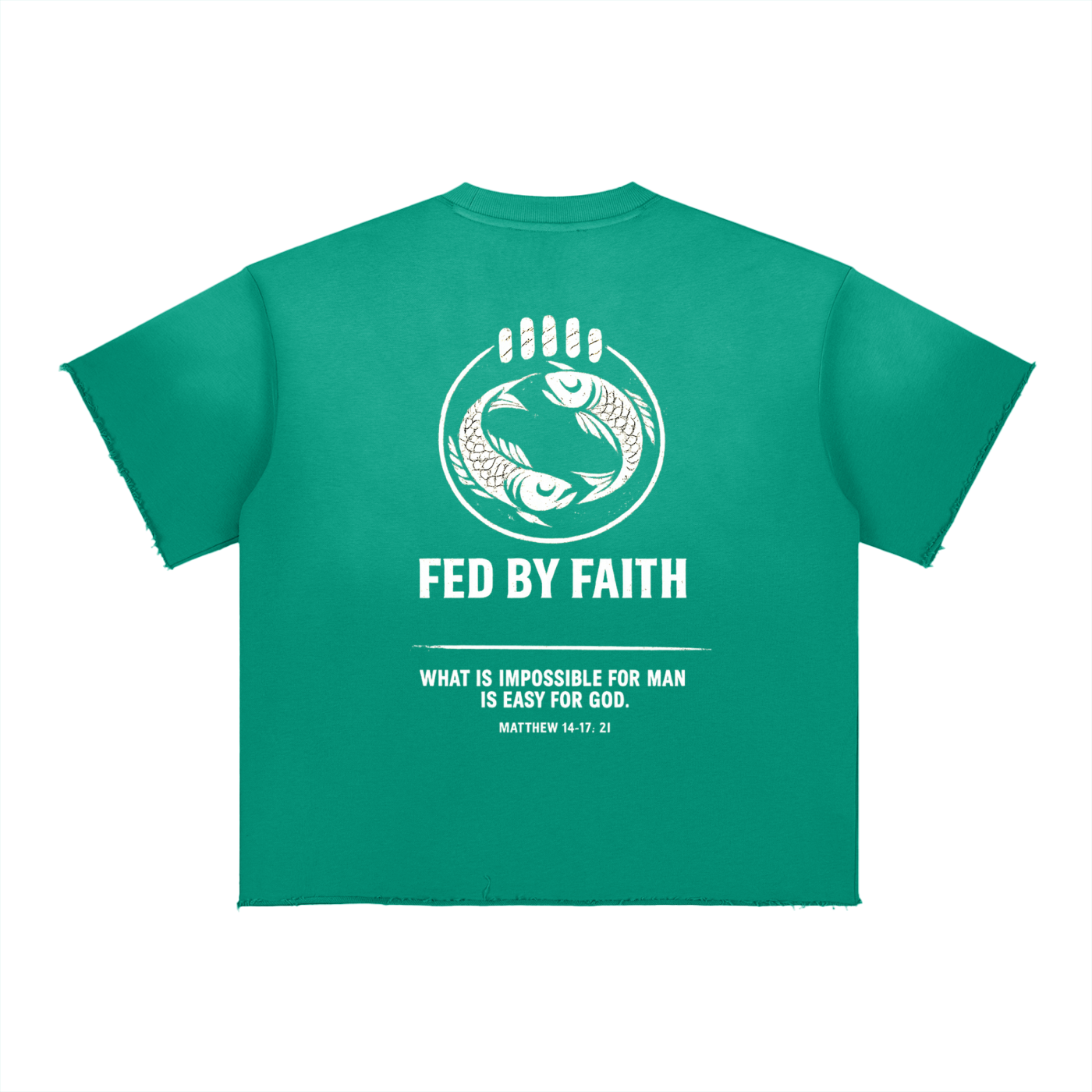 4GVIN ( 5 Panes ) Fade Raw Edge T-Shirt