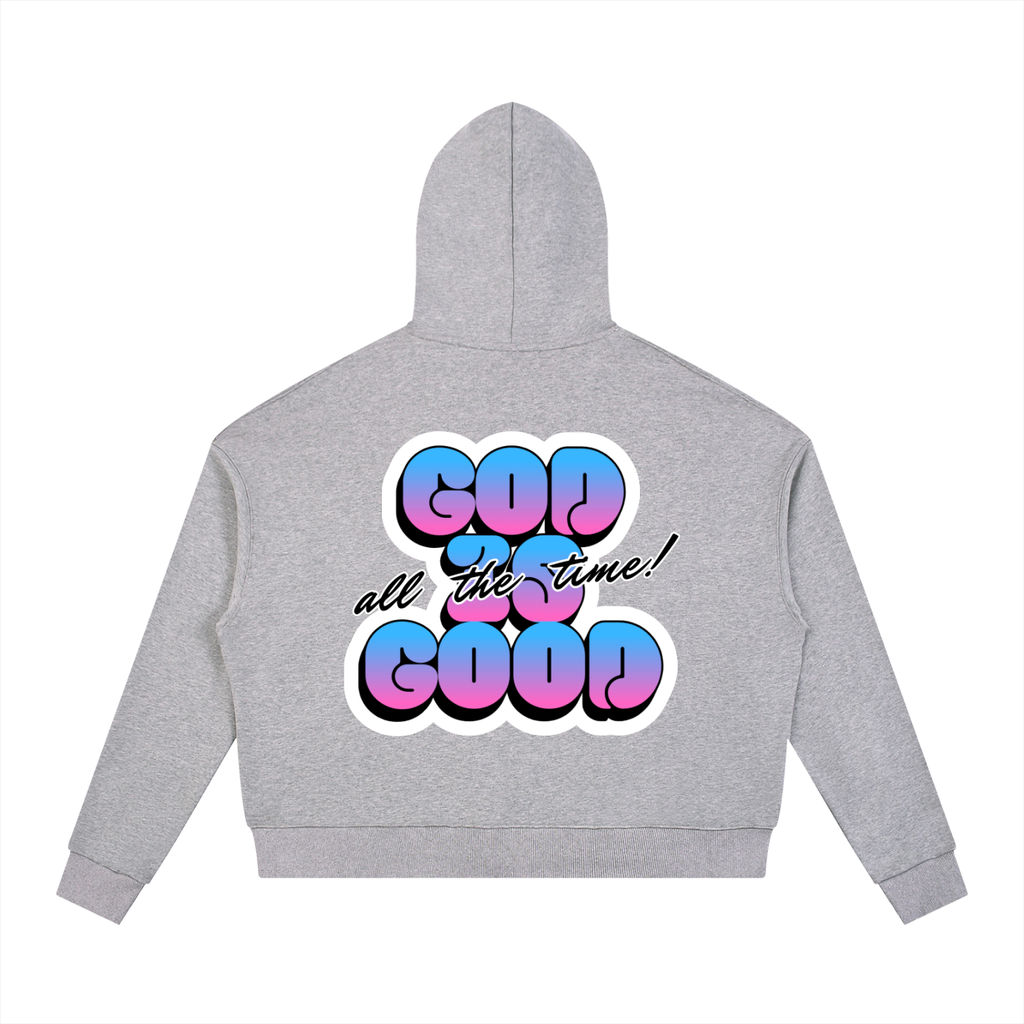 4GVIN Heather Gray & Pink "God is Good" Hoodie