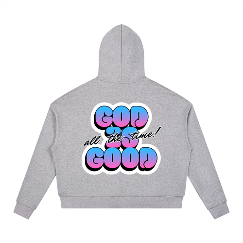 4GVIN Heather Gray & Pink "God is Good" Hoodie