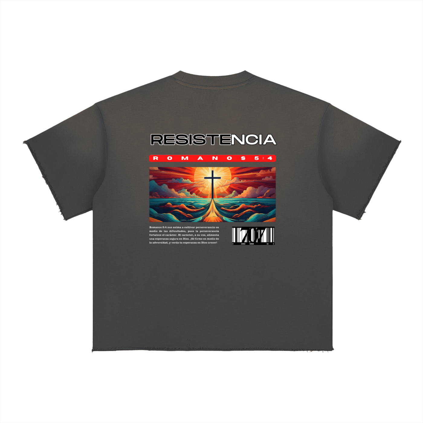 4GVIN Black "Resistencia" Graphic T-Shirt