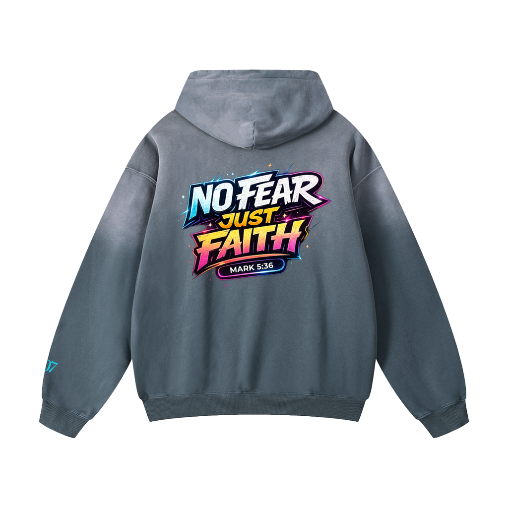 4GVIN ( No Fear ) Heavyweight Sunfade Oversized Hoodie