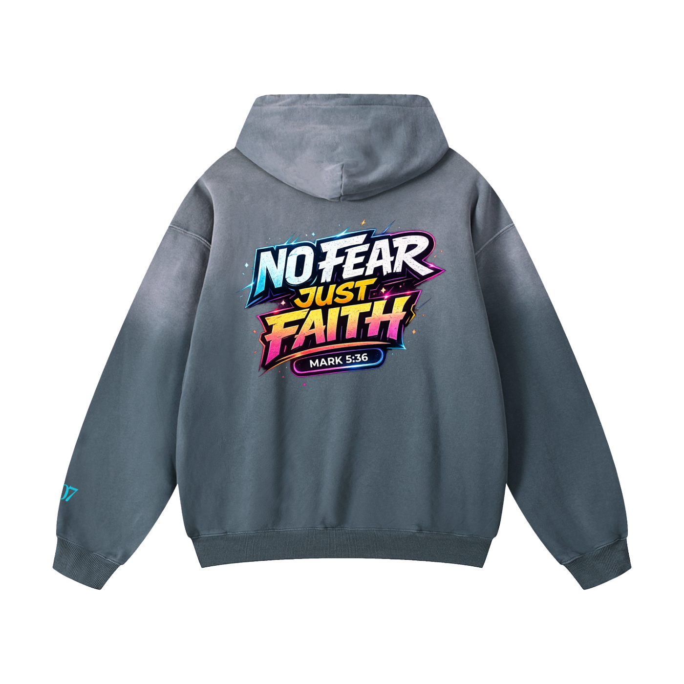 4GVIN ( No Fear ) Heavyweight Sunfade Oversized Hoodie