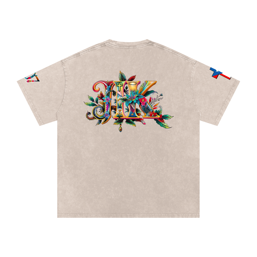 4GVIN Washed Oversized Cotton T-Shirt