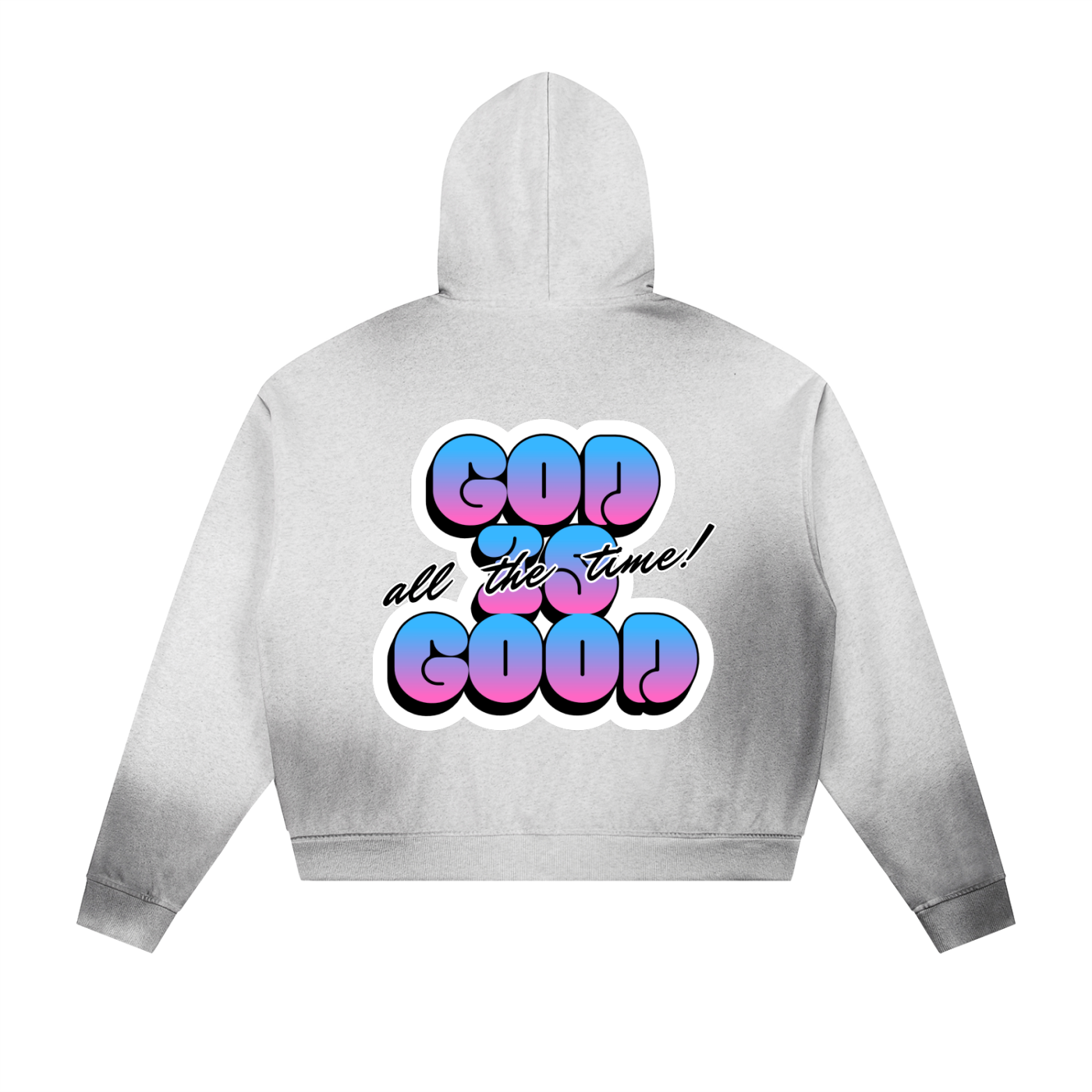 Sun Fade Frayed Raw Edge Fleece Zip Hoodie