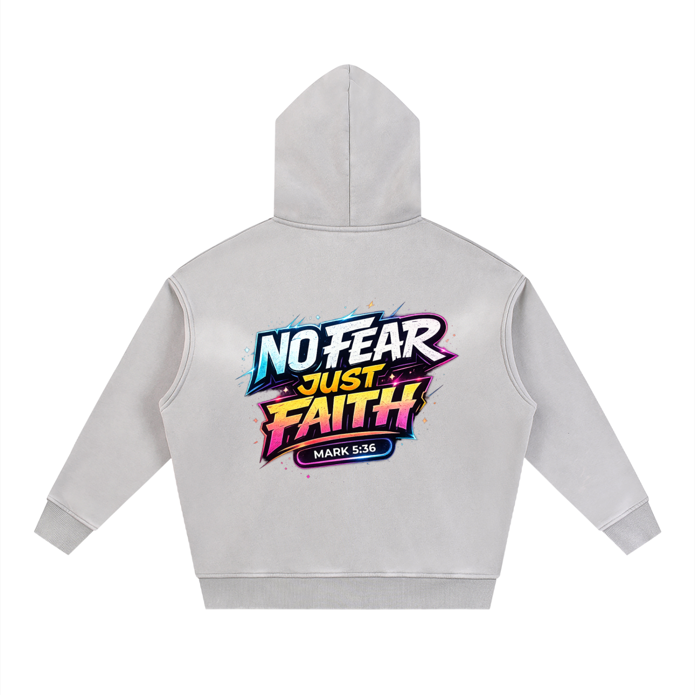 4GVIN ( No Fear ) Sunfade Two-way Zipper Boxy Fleece Hoodie