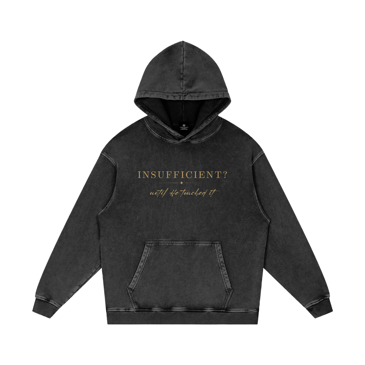 4GVIN ( 5 Panes ) Snow Washed Loose Cotton Hoodie