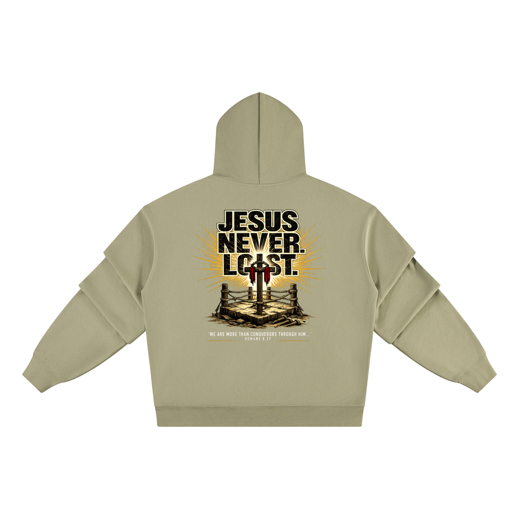 4GVIN ( No Lose ) Unisex Heavyweight Ruched Sleeves Hoodie