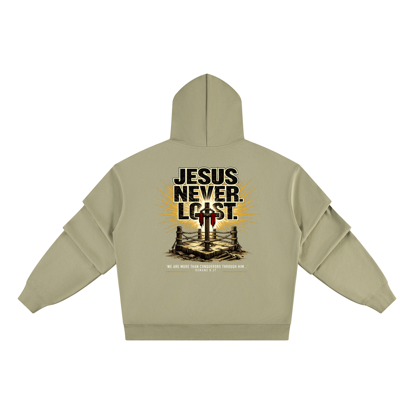4GVIN ( No Lose ) Unisex Heavyweight Ruched Sleeves Hoodie