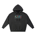 4GVIN Snow Washed Tape Raw Edge Hoodie