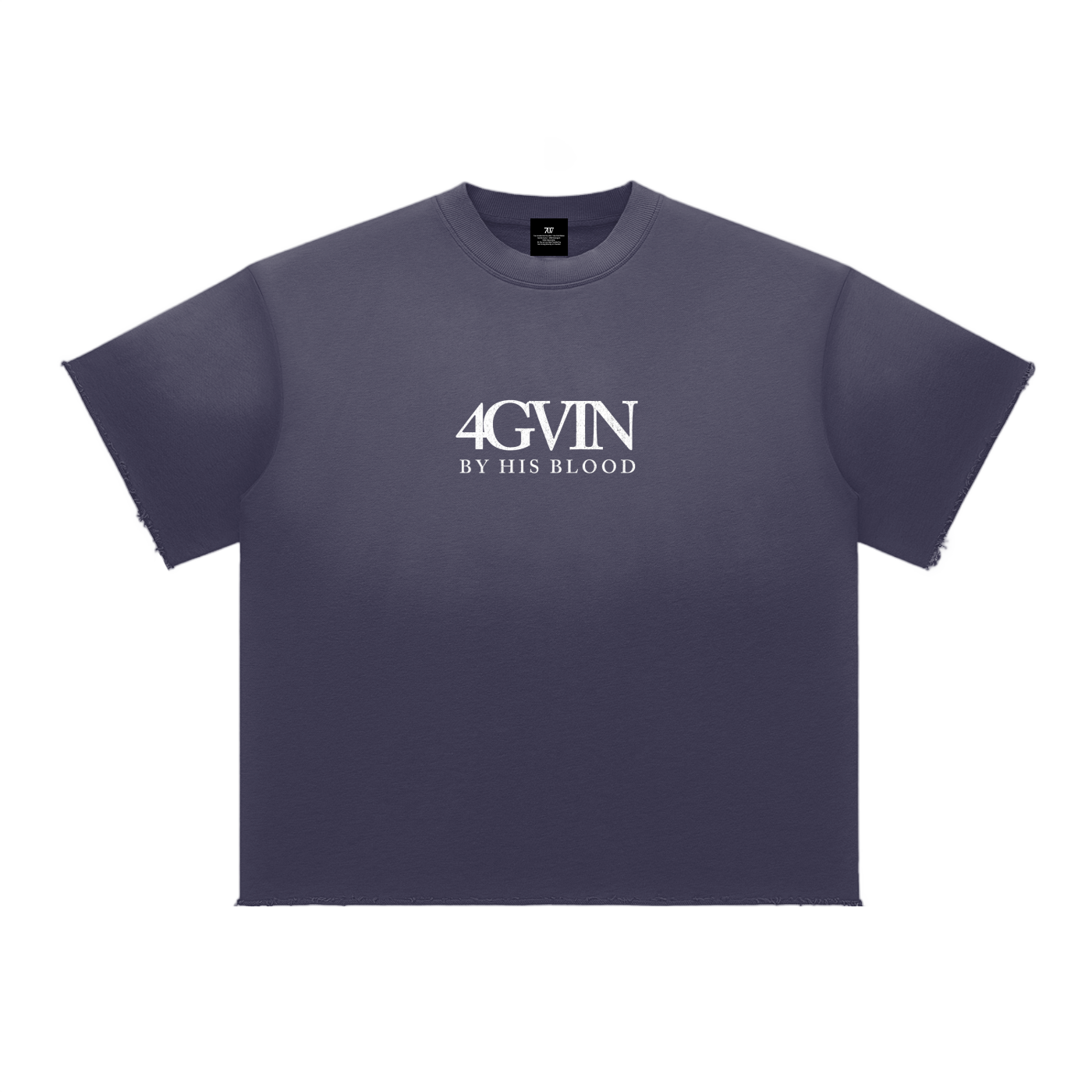4GVIN ( 5 Panes ) Fade Raw Edge T-Shirt