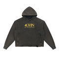 4GVIN Vintage Washed Frayed-Hem Hoodie Nada Me Faltara