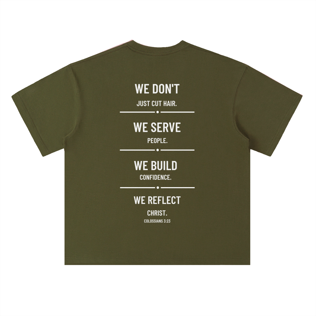 4GVIN ( Barber ) Heavyweight Drop Shoulder Cotton T-Shirt