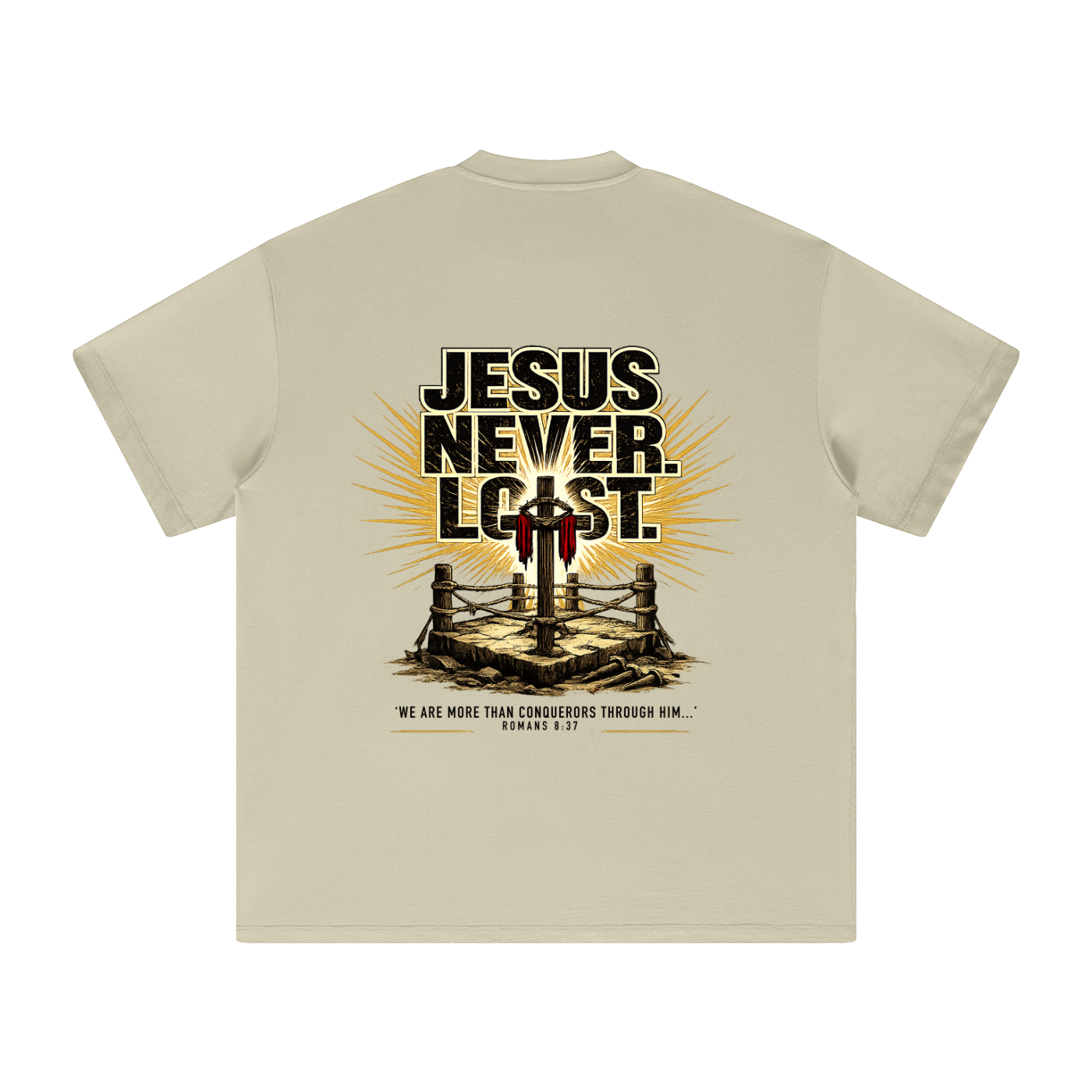 4GVIN ( Jesus Never )  Earth Tone T-Shirt