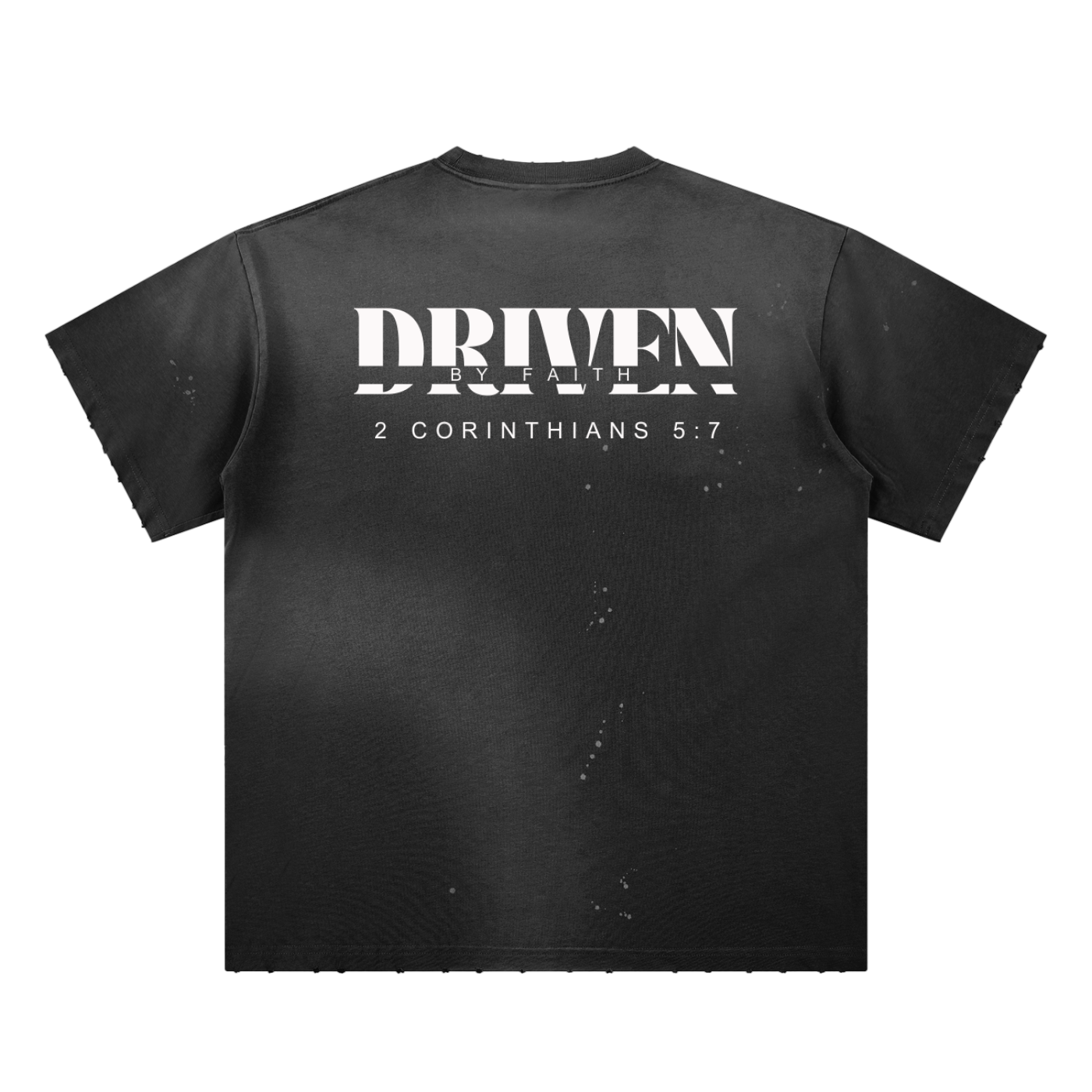 Hand-Frayed Sunfade Paint Splatter T-Shirt