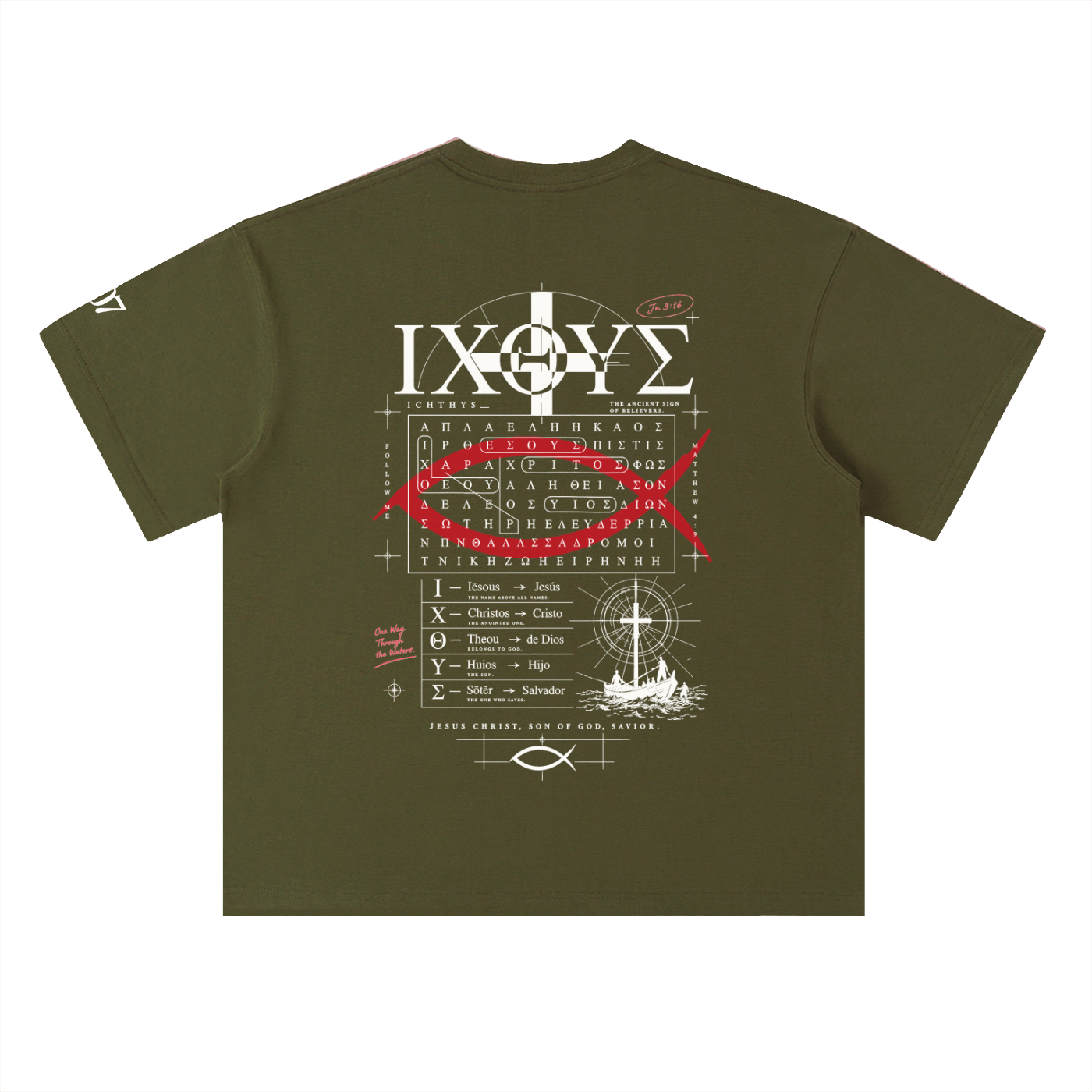 4GVIN ( PEZ IXOYE ) Drop Shoulder Cotton T-Shirt