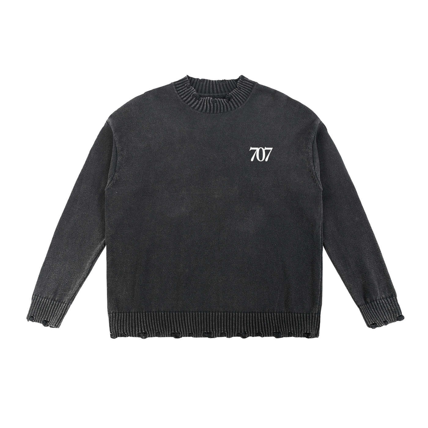 4GVIN ( 707 ) Washed Hand-Frayed Sweater