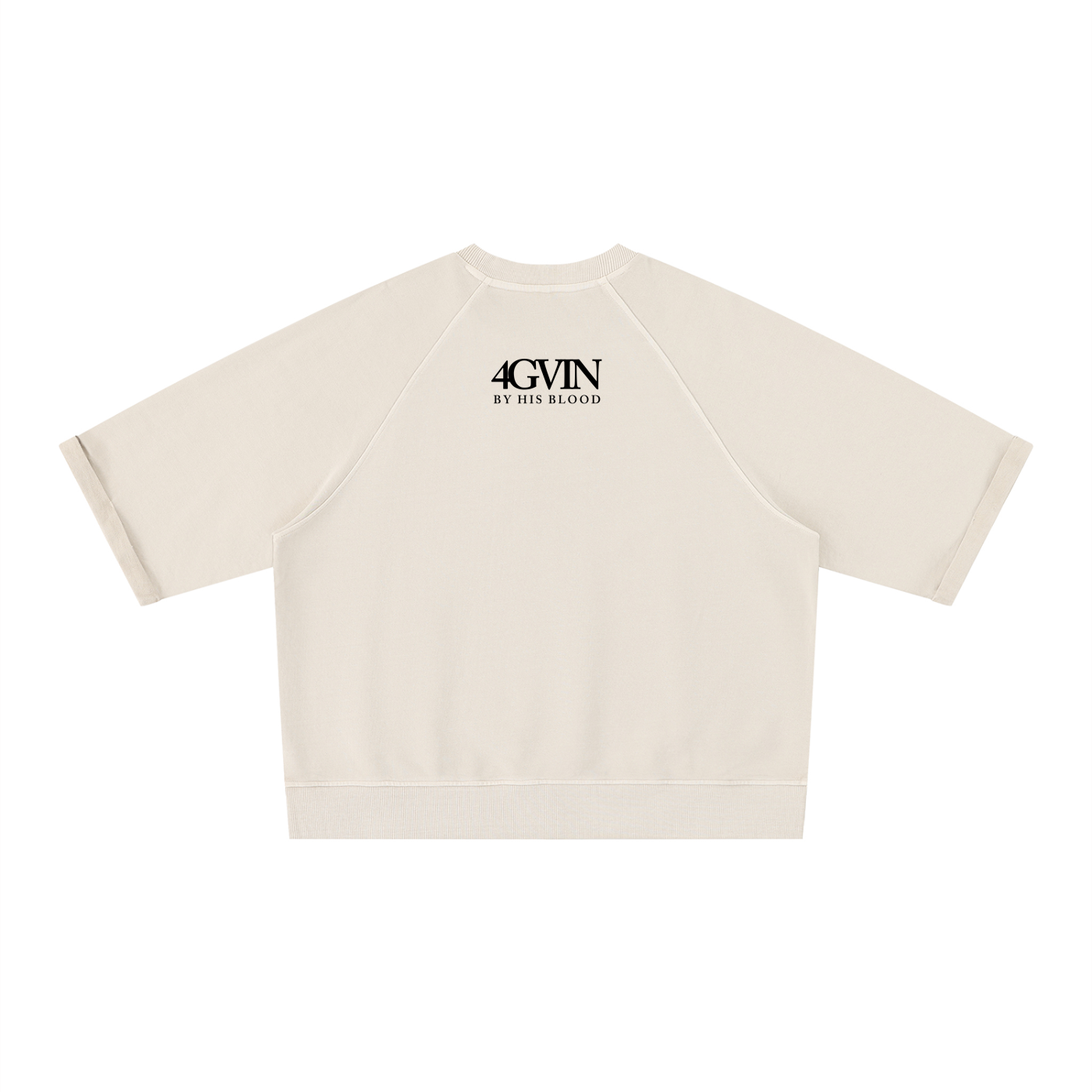 4GVIN Unisex Vintage Wash Boxy Short Sleeve Sweatshirt