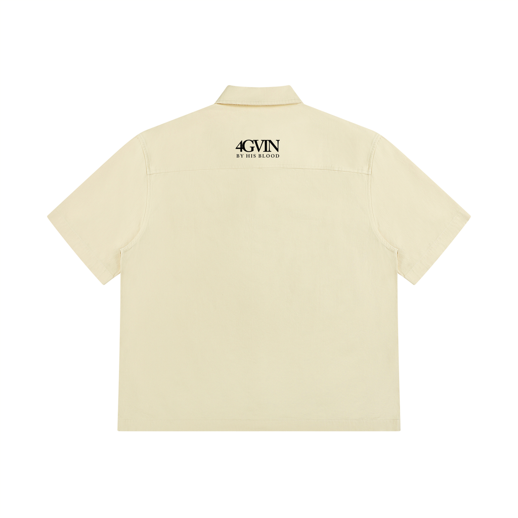 4GVIN Unisex Boxy Patch Pocket Short Sleeve Shirt