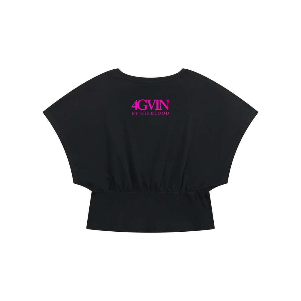 4GVIN Women’s Crop Dolman T-Shirt