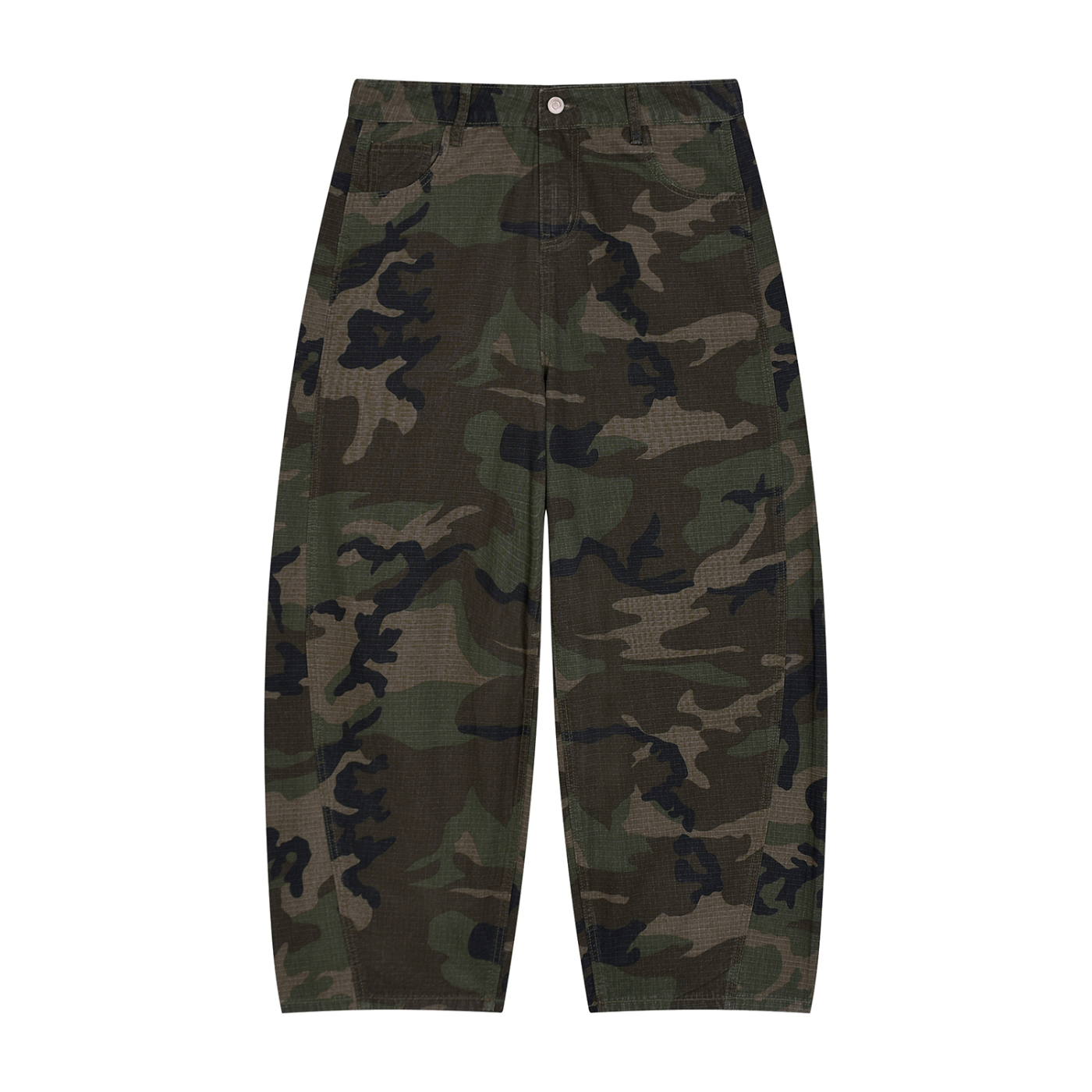 4GVIN Men’s Camo Barrel Leg Pants