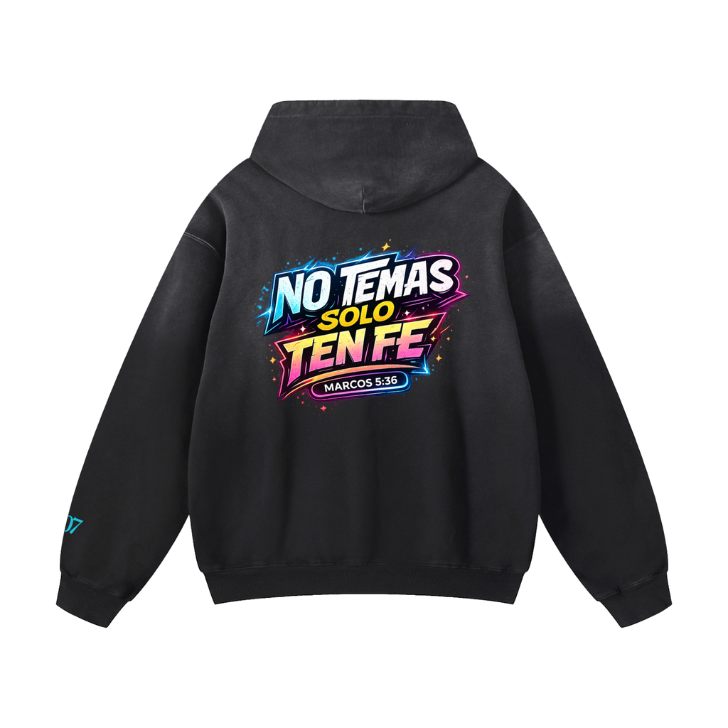 4GVIN ( No Temas ) Heavyweight Sunfade Oversized Hoodie