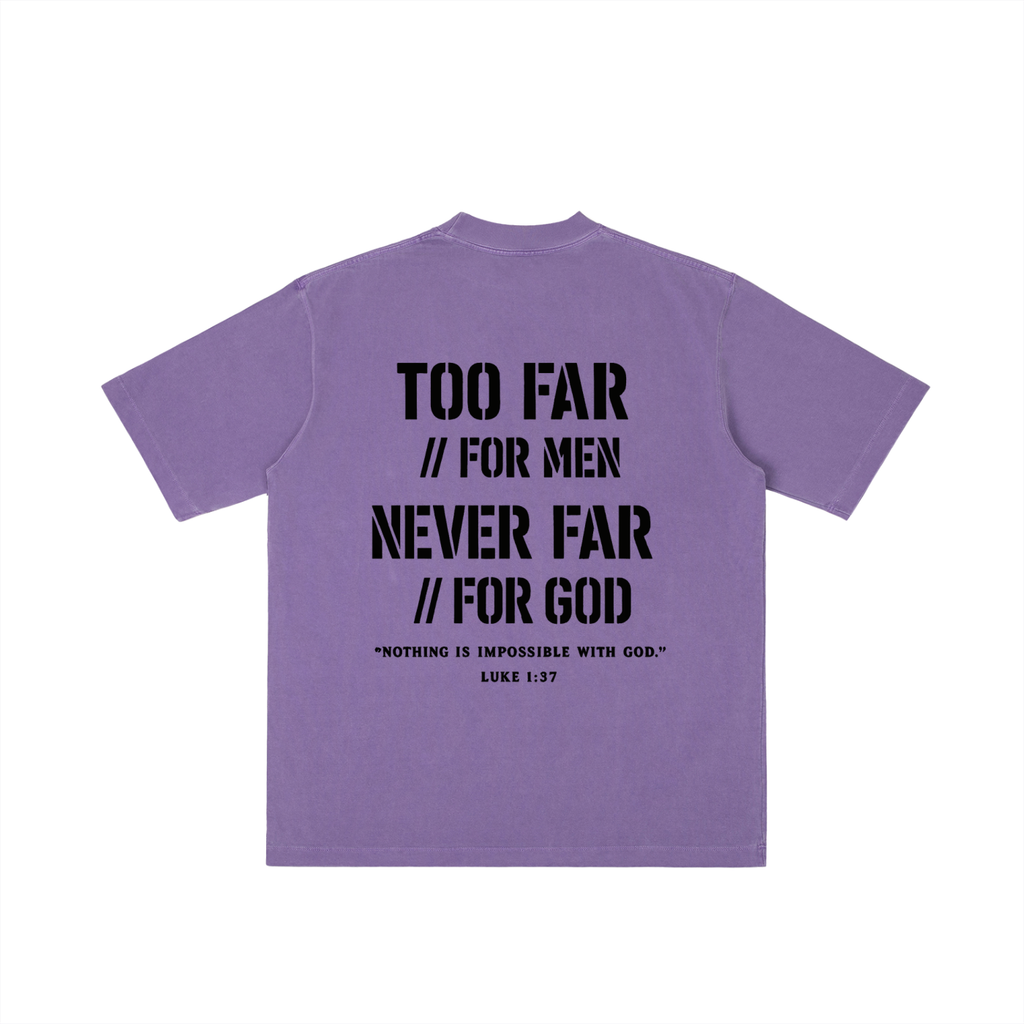 4GVIN ( Too Far ) Wash Drop Shoulder T-shirt