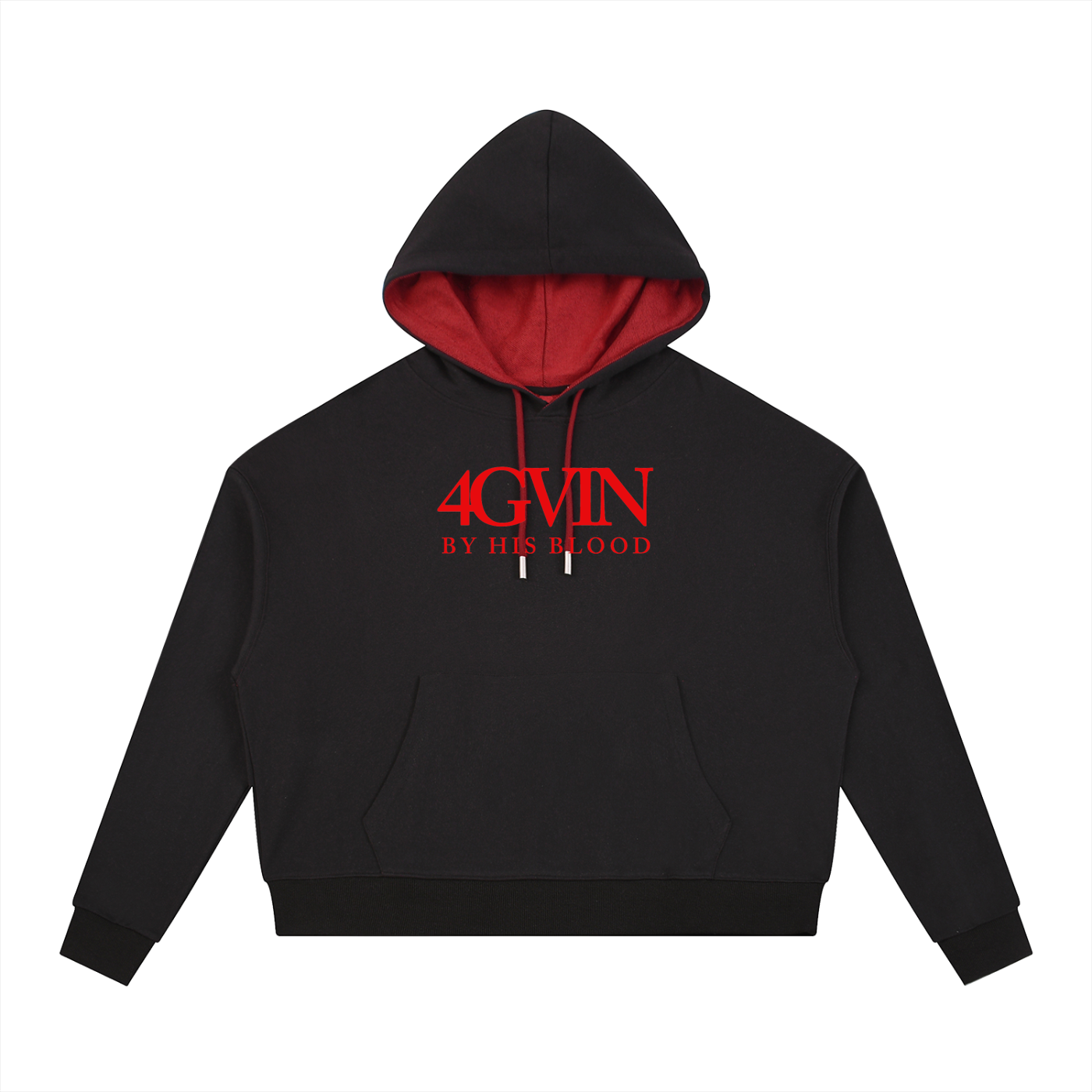 Black & Red "4GVIN" Hoodie