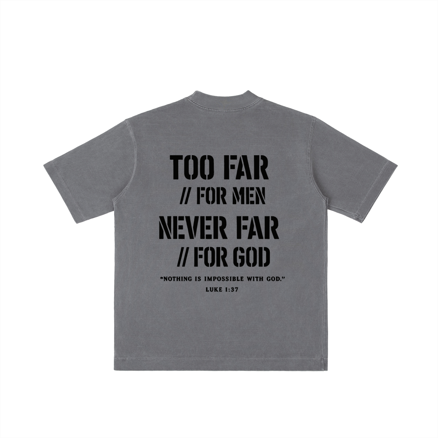 4GVIN ( Too Far ) Wash Drop Shoulder T-shirt