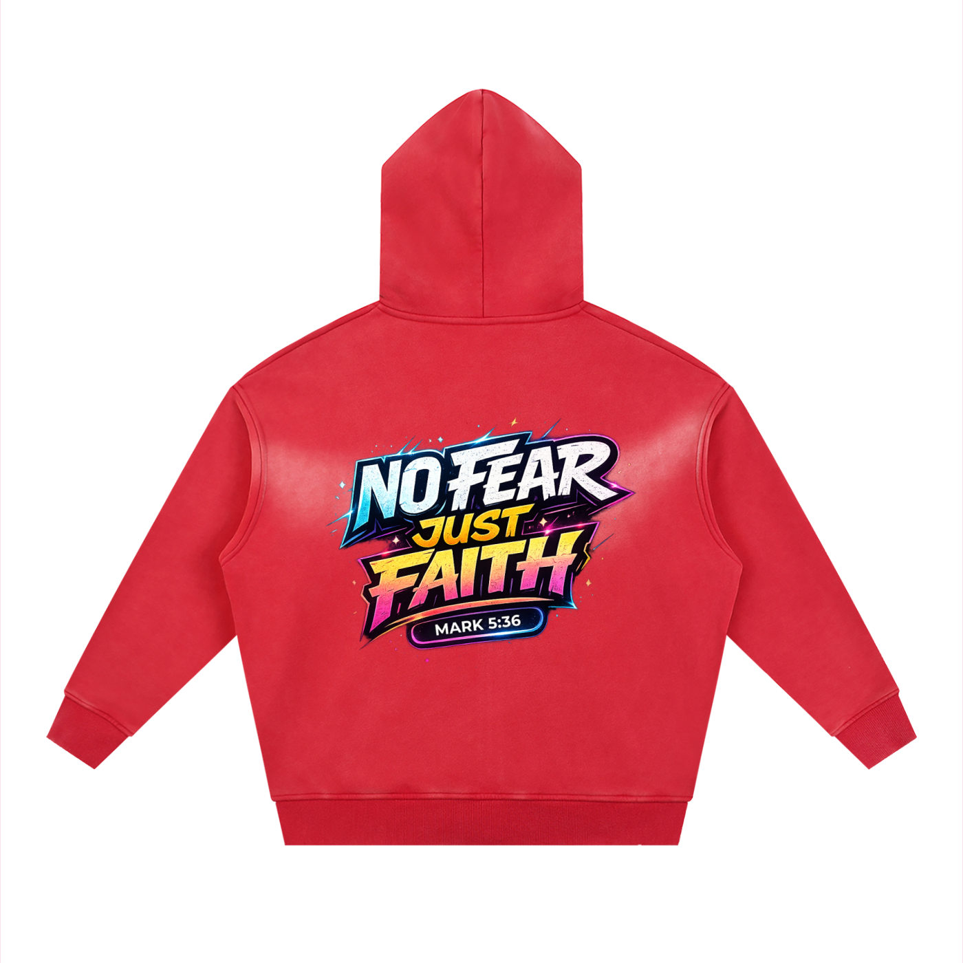 4GVIN ( No Fear ) Sunfade Two-way Zipper Boxy Fleece Hoodie
