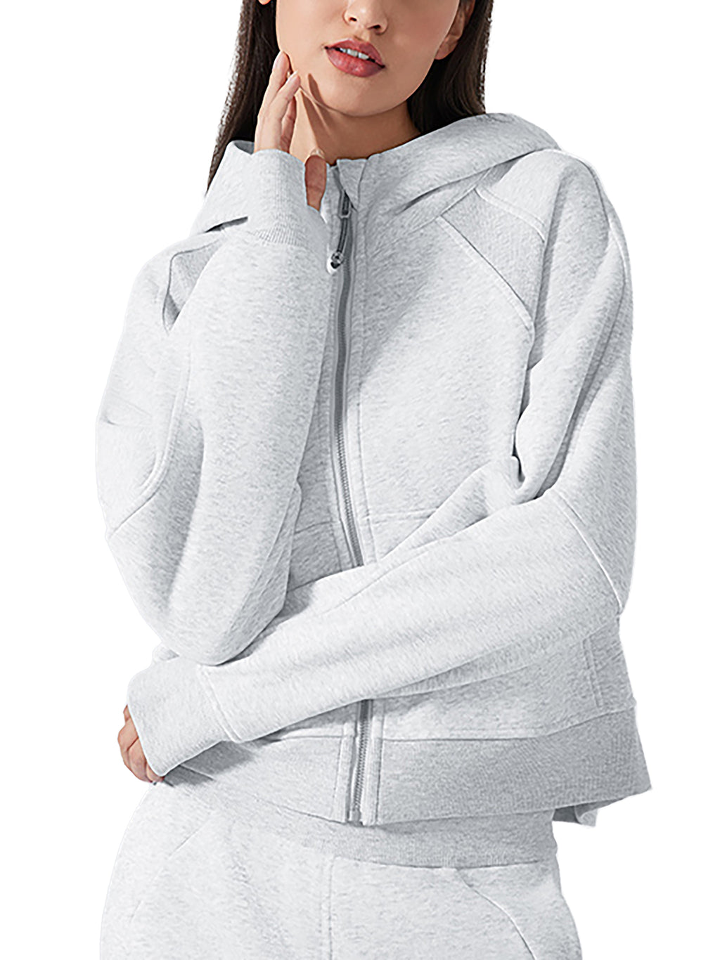 4GVIN Jesus Is King " Girls Cropped Zip-Through Hoodie