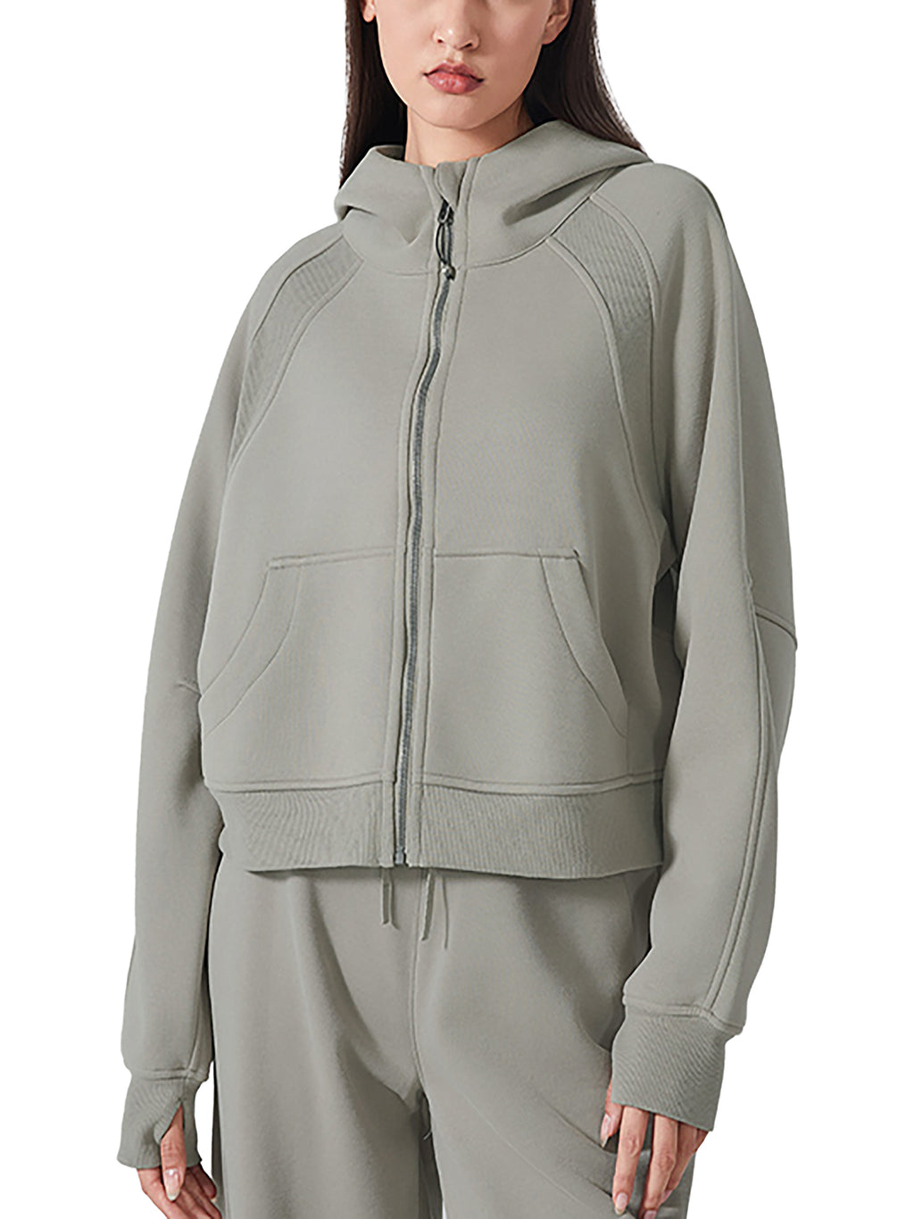 4GVIN Jesus Is King " Girls Cropped Zip-Through Hoodie