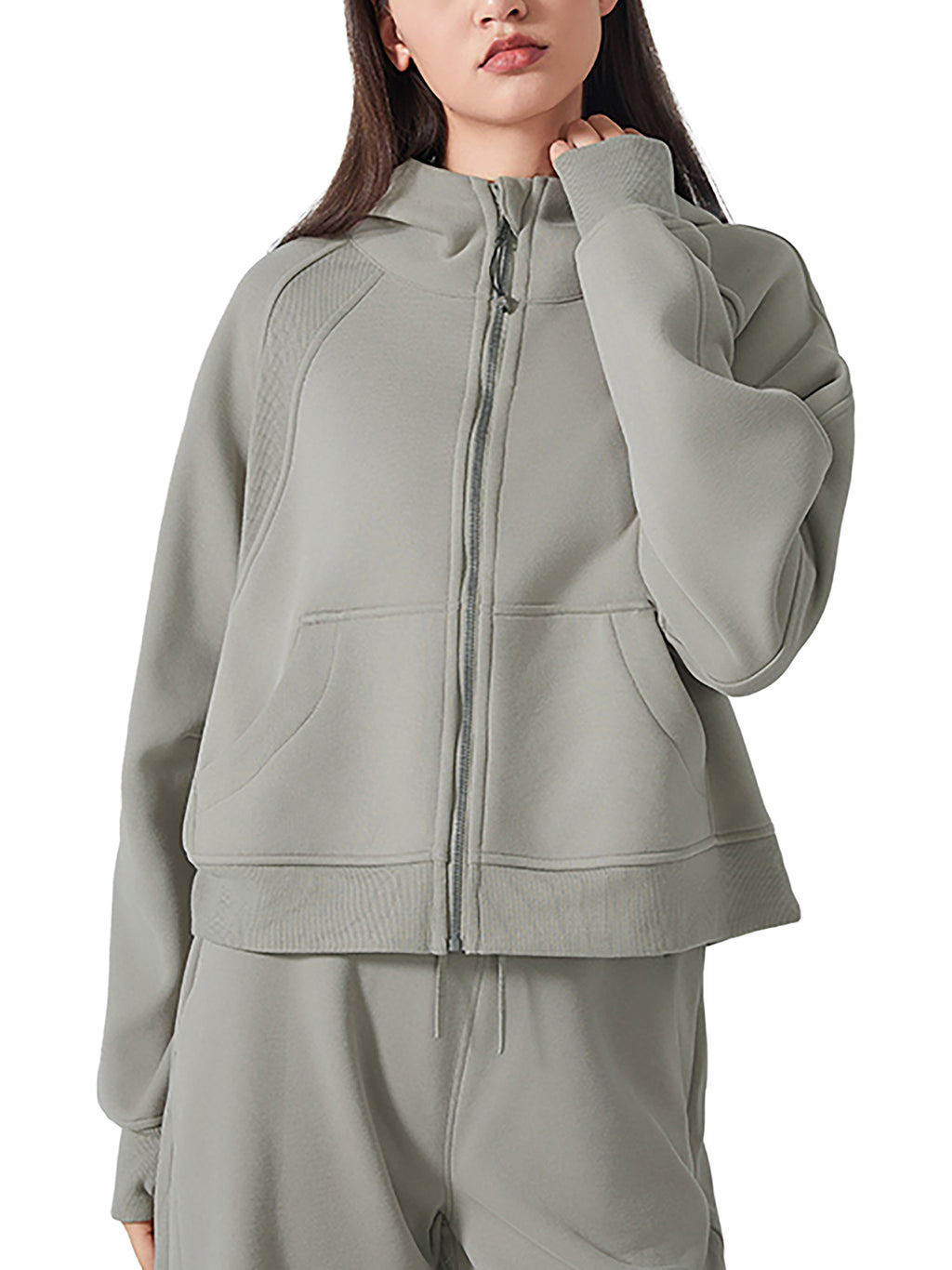 4GVIN Jesus Is King " Girls Cropped Zip-Through Hoodie