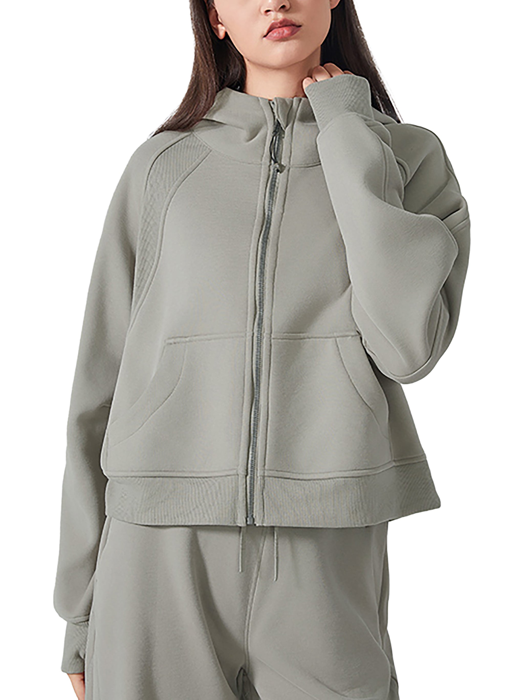 4GVIN Jesus Is King " Girls Cropped Zip-Through Hoodie