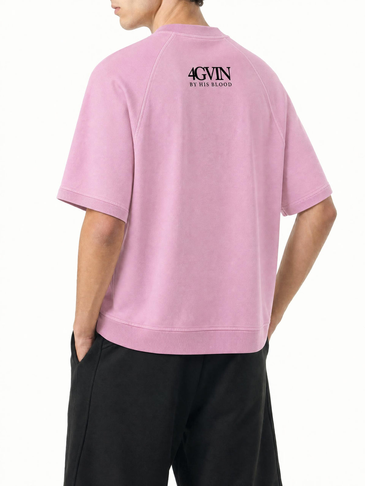 4GVIN Unisex Vintage Wash Boxy Short Sleeve Sweatshirt