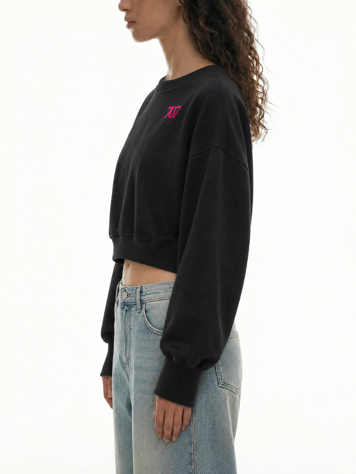 4GVIN Women's Boxy Cropped Crewneck Sweatshirt