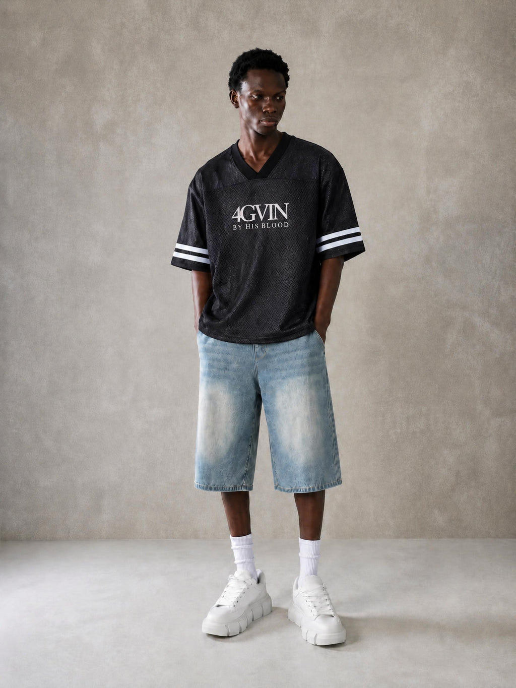 4GVIN ( 5 Panes )  Mesh T-Shirt