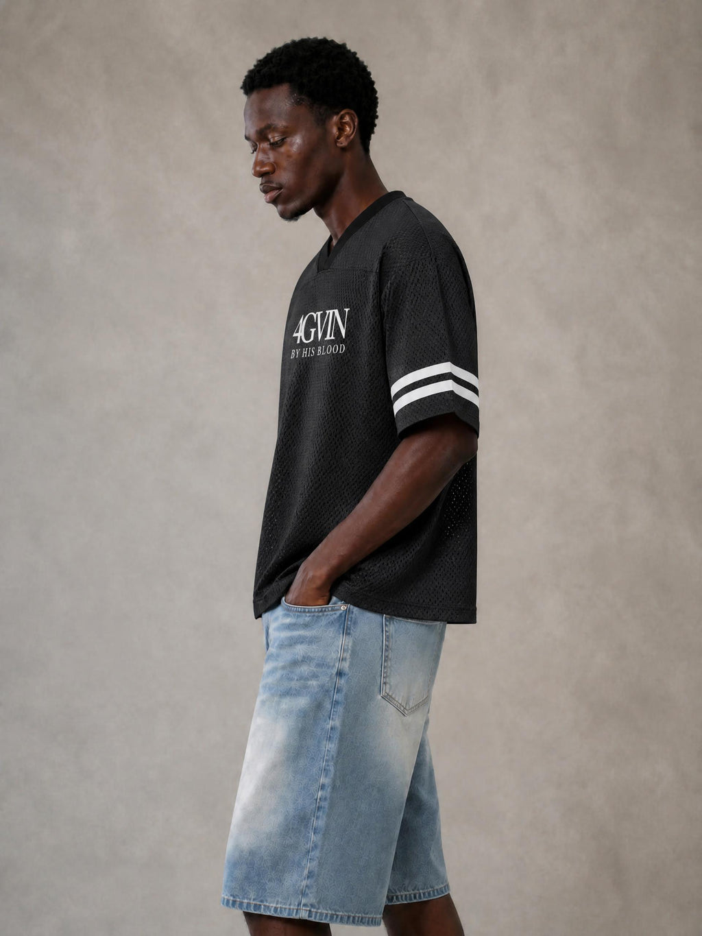 4GVIN ( 5 Panes )  Mesh T-Shirt